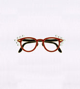 Red Retro Glasses Embroidery Design