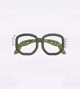 Vintage Glasses Embroidery Design – Retro