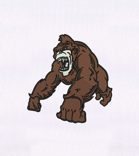 Angry Gorilla Mascot Embroidery Design