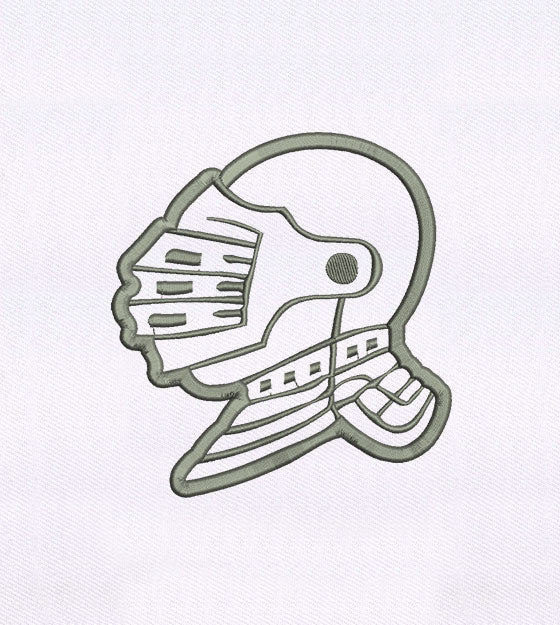 Knight Helmet Embroidery Design