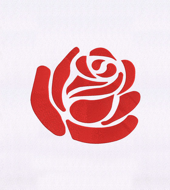 Elegant Red Rose Embroidery Design
