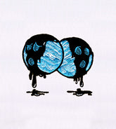 Dripping Yin Yang Embroidery Design