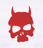 Devil Skull Silhouette Embroidery Design