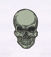Realistic Skull Embroidery Design