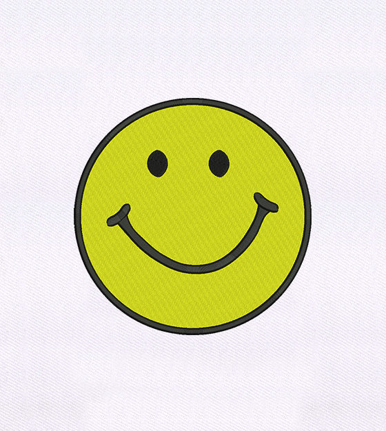 Classic Smiley Face Embroidery Design