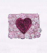 Pink Lace Heart Embroidery Design