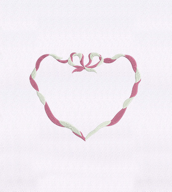 Ribbon Heart Embroidery Design