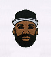 Bearded Man Face Embroidery Design