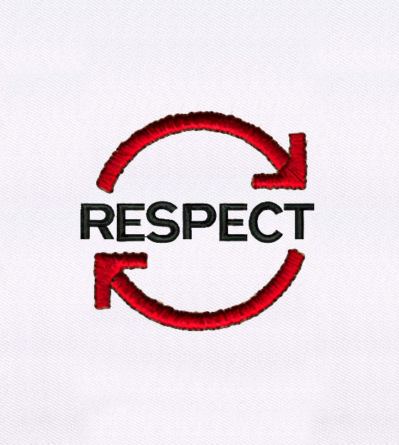 Respect Symbol Embroidery Design
