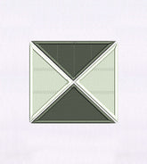 Geometric X-Frame Rectangle Embroidery Design