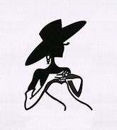 Elegant Lady Silhouette Embroidery Design