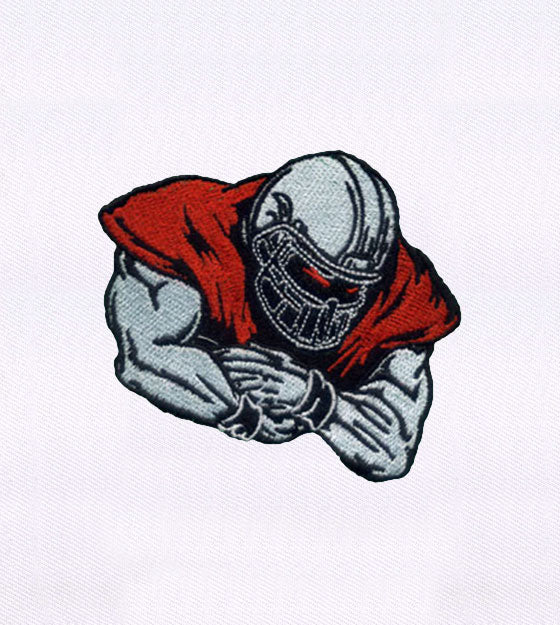 American Football Warrior Mascot Embroidery Design