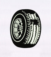 Rugged Tire & Wheel Embroidery Design