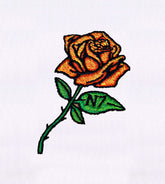 Orange Rose Flower Embroidery Design