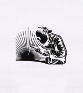 Professional Welder Silhouette Embroidery Design