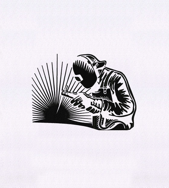 Professional Welder Silhouette Embroidery Design
