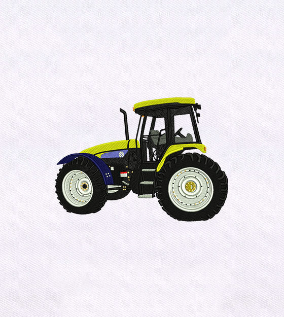 Modern Farm Tractor Embroidery Design