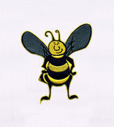 Cute Standing Honey Bee Embroidery Design