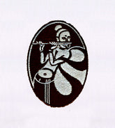 Girl Playing Flute Embroidery Design
