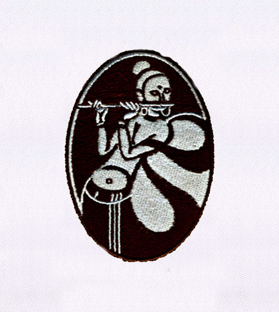 Girl Playing Flute Embroidery Design
