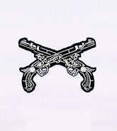 Crossed Flintlock Pistols Embroidery Design