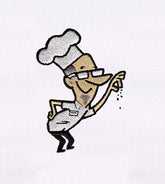 Funny Cartoon Chef Embroidery Design