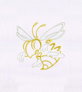 Honey Bee Line Art Embroidery Design