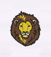 African Lion Face Embroidery Design