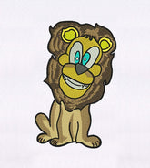Funny Cartoon Lion Embroidery Design