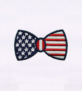 US Flag Bowtie Embroidery Design