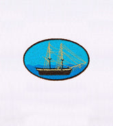 Luxury Ship Sailing Scenery Embroidery Design