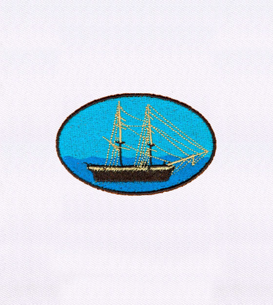 Luxury Ship Sailing Scenery Embroidery Design