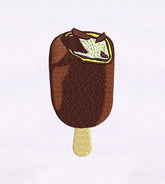 Chocolate Covered Vanilla Ice Cream Embroidery Design