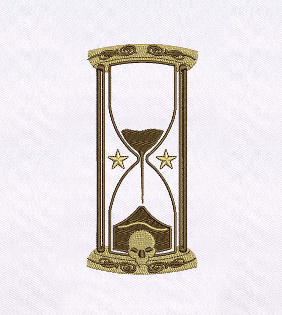 Elegant Hourglass Machine Embroidery Design
