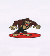 Robust Monkey Wrestler Embroidery Design