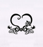 Beautiful Heart & Floral Ornaments Embroidery Design