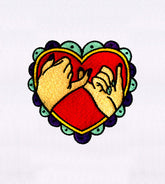 Pinky Promise Heart Embroidery Design
