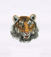 Ferocious and Wild Tiger Face Embroidery Design