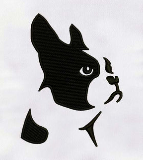 Boston Terrier Dog Embroidery Design