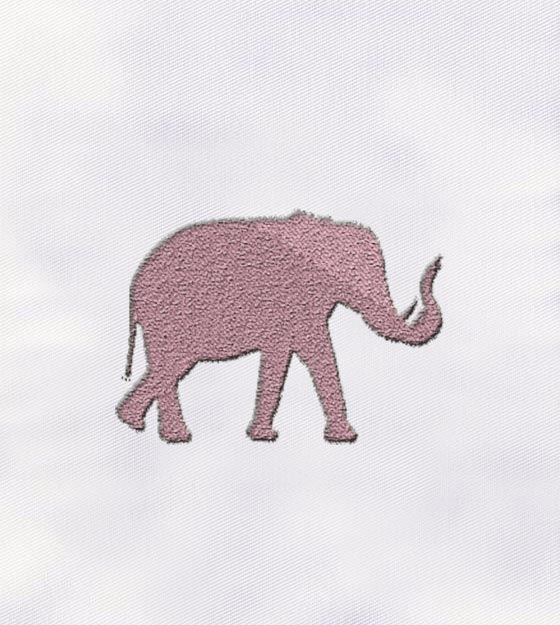 Elephant Silhouette Embroidery Design