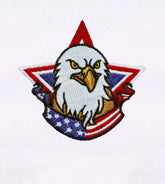 US Pride Bald Eagle Embroidery Design