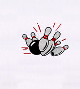 Bowling Strike Embroidery Design