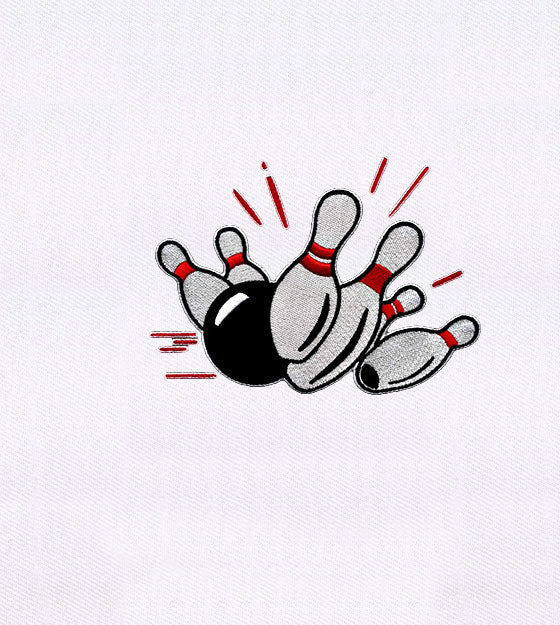 Bowling Strike Embroidery Design