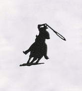 Horseman Roping Silhouette Embroidery Design