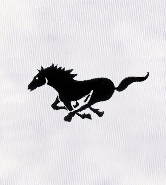 Black Galloping Horse Silhouette Embroidery Design