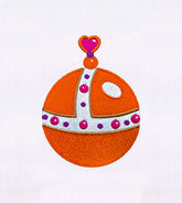 Crystal Studded Christmas Charm Embroidery Design