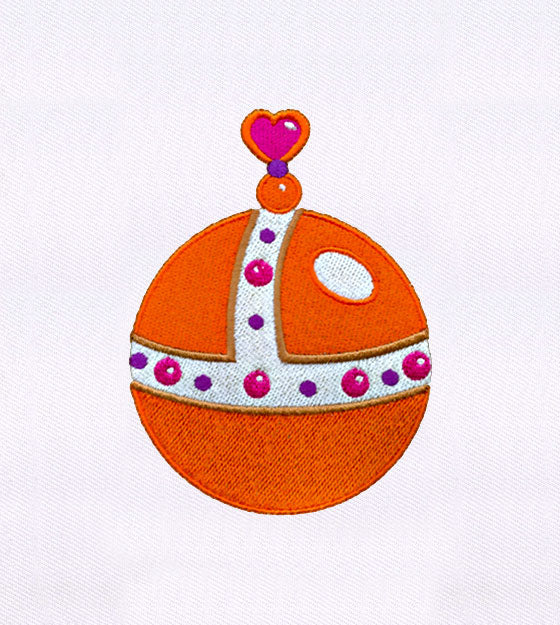 Crystal Studded Christmas Charm Embroidery Design