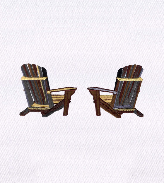 Relaxing Wooden Patio Chairs Embroidery Design
