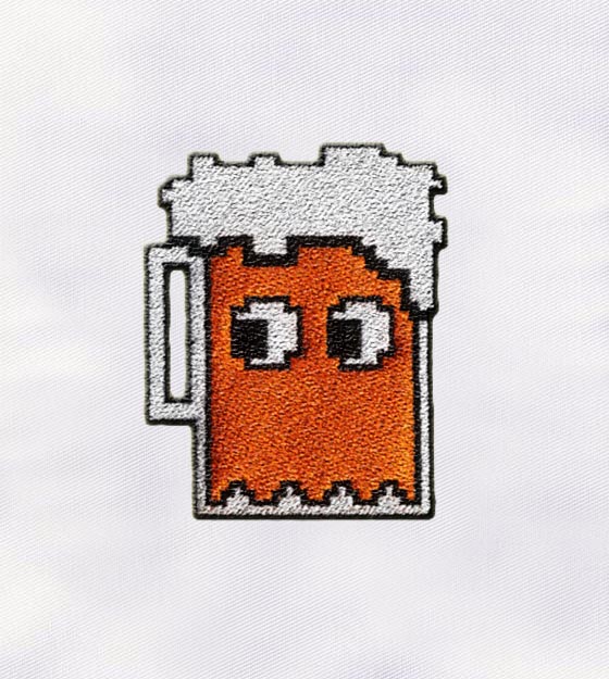 8-bit Beer Mug Embroidery Design