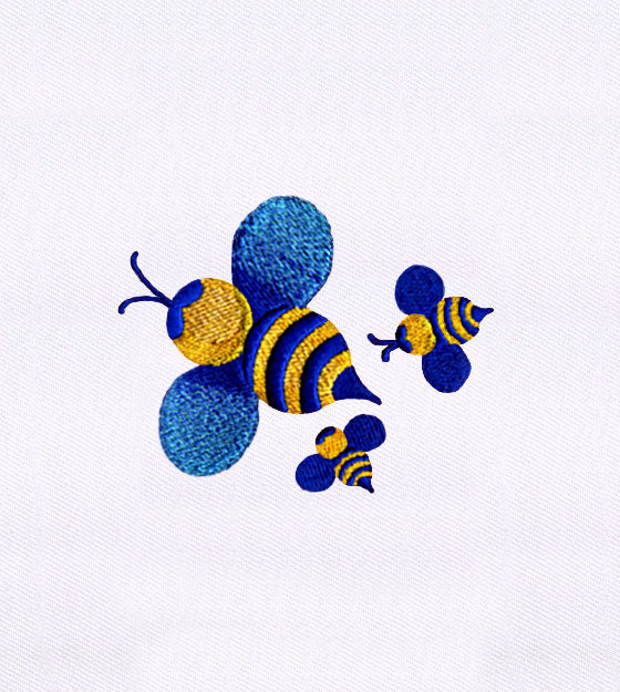 Charmingly Buzzing Bees Embroidery Design